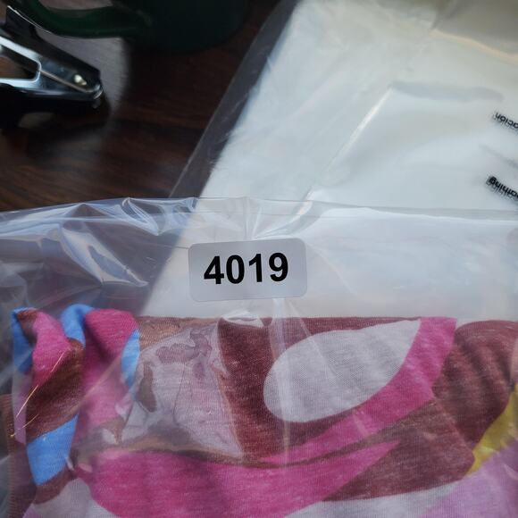 Free People Movement Shirt Large Multicolor Abstract Swirl V Neck Long Sleeve - Picture 9 of 9